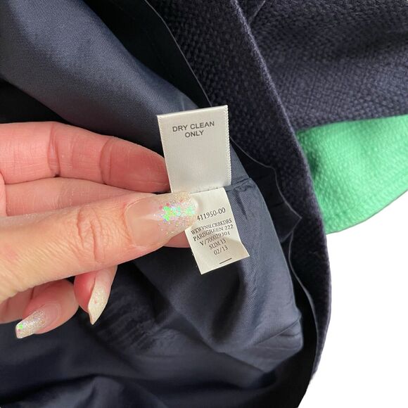 Banana Republic 2 Sheath Dress Sleeveless Colorblock Blue Green Career - Picture 4 of 12